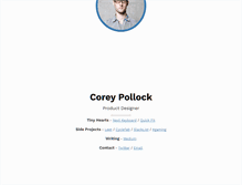Tablet Screenshot of coreypollock.com